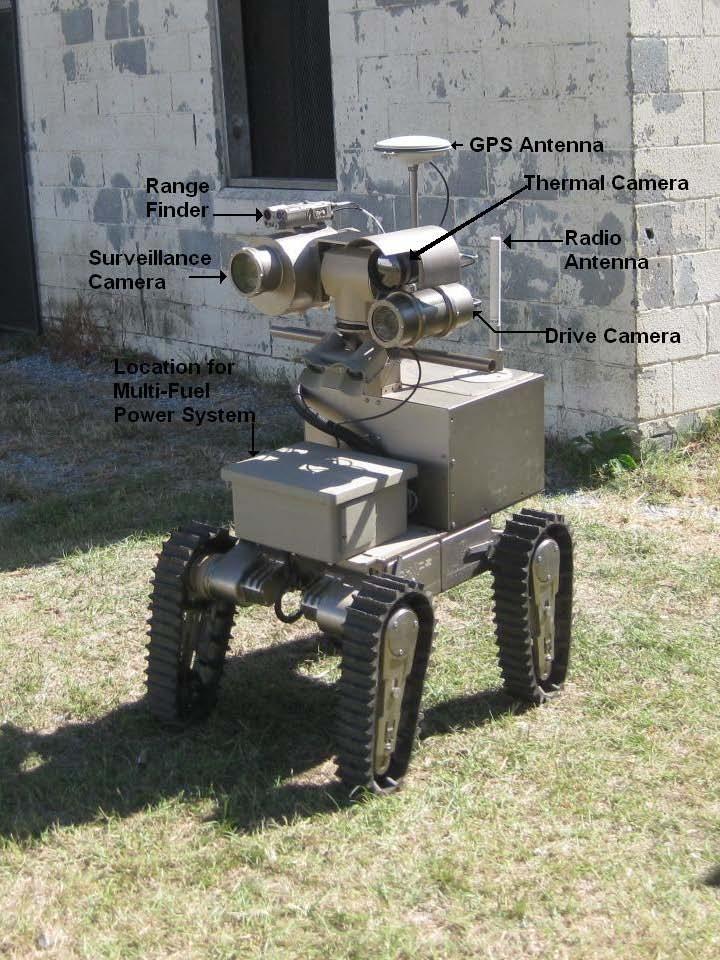 Intelligence, Surveillance, Reconnaissance (ISR) Robot Acts as a remote observation post Power duration of up to 72 hours using hybrid diesel/electric power system Extremely mobile due to