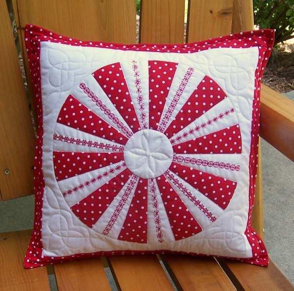 Peppermint Candy Pillow Tutorial This adorable Peppermint Candy Pillow by BERNINA Ambassador Nancy Mahoney will give your decor a new look, whether for your bed or a decorative pillow for your couch.