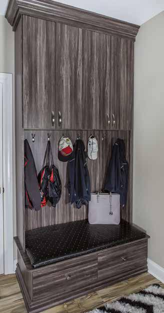 An well organized mudroom allows you to keep everything in one place, where it is easily