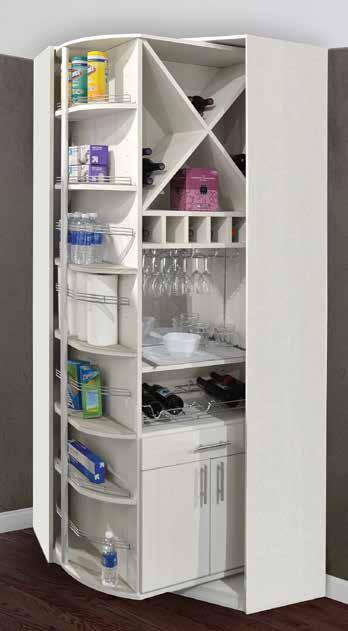PANTRIES PULL-OUT WINE RACK A well organized