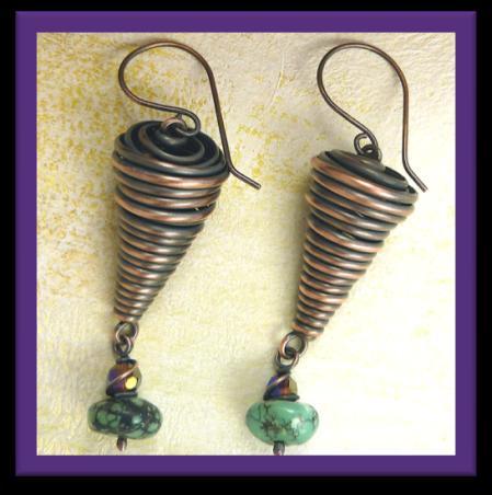 wear! Option: The finished earrings pictured were darkened with a solution of liver of sulfur, and