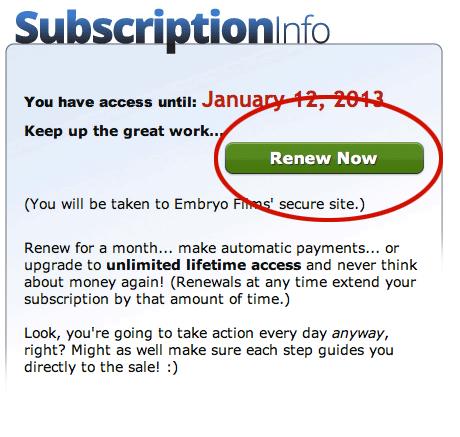 18 The Subscription Info box shows you the expiration date of your
