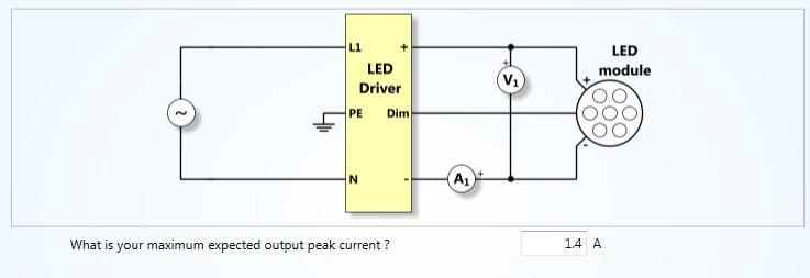 Driver to the LED module.