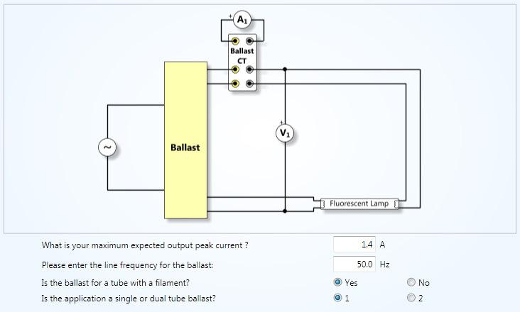 Setup Ballast Output Ballast Output This wizard generates a suitable configuration for measuring the output power of ballast systems.