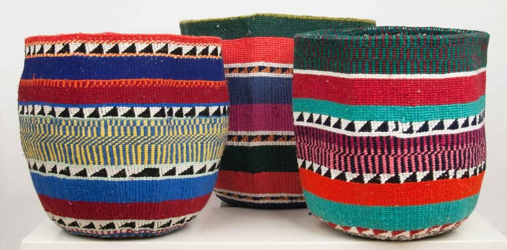 NIFTY KNITS (KENYA) These yarn baskets were traditionally woven by mothers as wedding gifts for their daughters.
