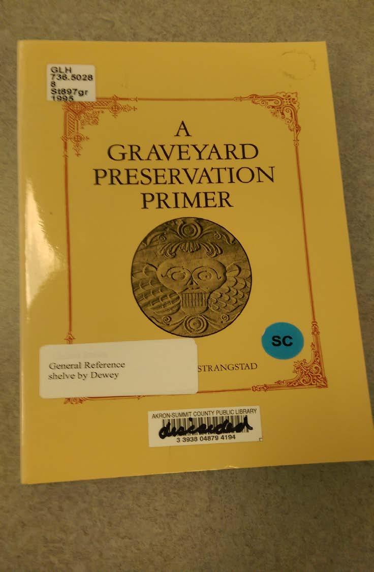 A Graveyard Preservation Primer Published 1995.