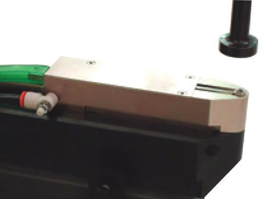 Automatic Bottom Feed Tooling (ABFT) for inserting nuts into at parts as well as into hard-to-reach holes.