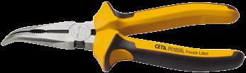 P20 Long Nose Pliers DIN ISO 5745 General use pliers for gripping and holding in hard-to-reach areas as well as