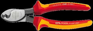 Private P35 / VDE Insulated Cable Shears Pro (VDE Approved) Shears for cutting copper and aluminum cables Ideal for live working up to 1000V AC
