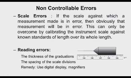Because of this we get some error. Now wherever possible we should try to adjust the instrument. So that the error is made 0.
