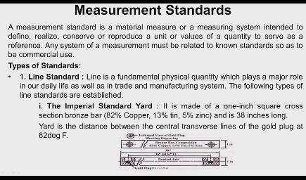 Now coming to the measurement standards.