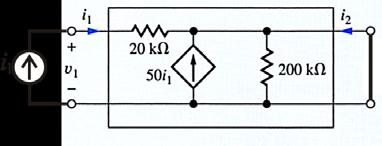 Homework Assignment 03 Solution Question 1 Determine the h 11 and h 21 parameters for the circuit. Be sure to supply the units and proper sign for each parameter.