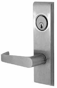 Latch Bolt: Two-piece brass, mechanical anti-friction bolt. 3/4 projection. Dead Bolt: 1 throw, brass with a 1/4 thick hardened steel, freeturning, saw-resistant roller.