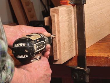 This is not a glued mortise-and-tenon so it need not be too snug; the bed bolt and nut hold the bed together. Now is the time to attach the cleats that support the mattress slats.