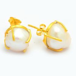 Earrings Pearl Gold Plated