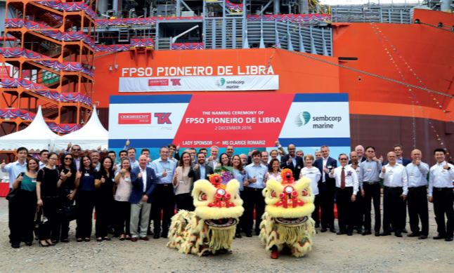 Successful deliveries in 9M 2017 FPSO Pioneiro de Libra Project: Conversion of shuttle tanker to an FPSO, including detailed engineering, installation and integration of topside modules, installation