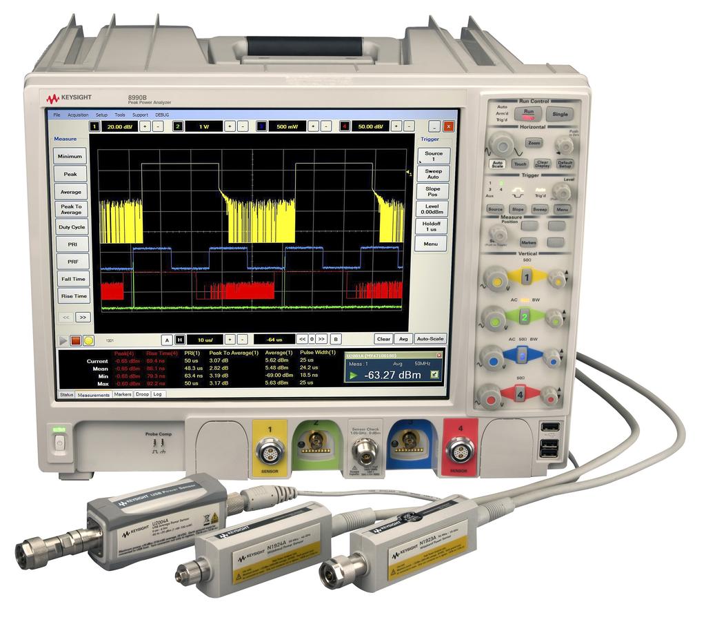 03 Keysight 8990B Peak Power Analyzer and N1923A/N1924A Wideband Power Sensors - Data Sheet Performance The 8990B peak power analyzer features a host of key performance specifications, dedicated to