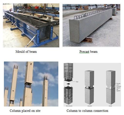 Pre-stressed RCC supporting precast column and beam are advantageous for fast constructions as no propping of beams are required, there is no need for expensive onsite formwork and flexibility with