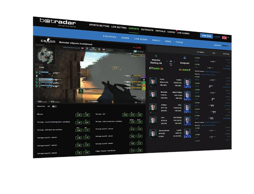 BETTING SERVICES Esports Betting Service Reach the next generation of customers with the #1 esports betting provider Esports betting presents a unique opportunity for bookmakers to tap into a