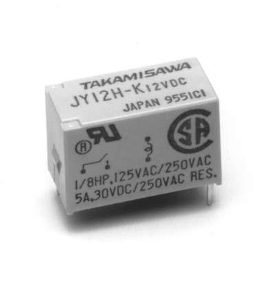 POWER RELAY 1 POLE 3, 5 A (MEDIUM LOAD CONTROL) JY SERIES RoHS compliant FEATURES UL, CSA, VDE recognized High sensitivity and low power consumption High isolation Wide operating range DIL pitch