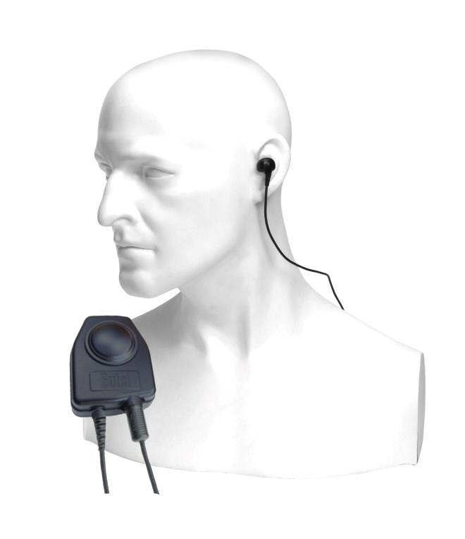 EPT40/950 Bone conductive combined earpiece microphone The combined mic/earpiece detects speech-induced bone vibrations via direct contact with ear canal wall.