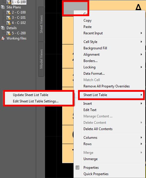 During the design project there may be times you will need to add sheets, remove sheets, change names and numbers.