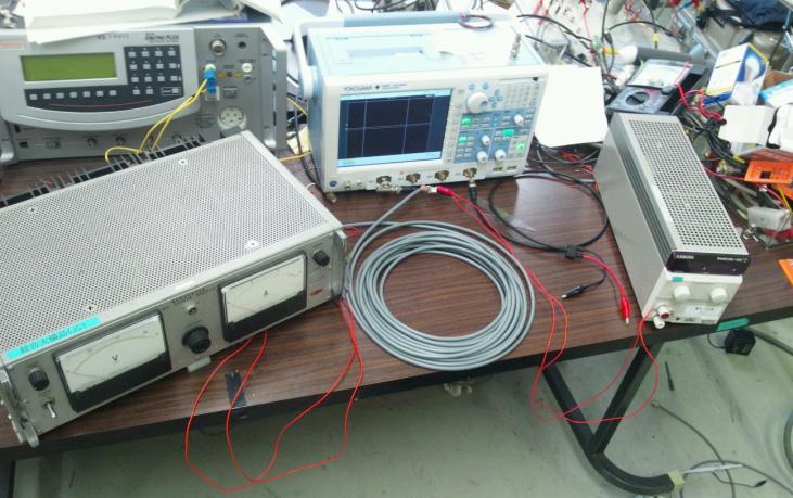 C. Experimental results of the pulse generator in the case of using a single coaxial cable Fig.5 shows experimental test equipment.