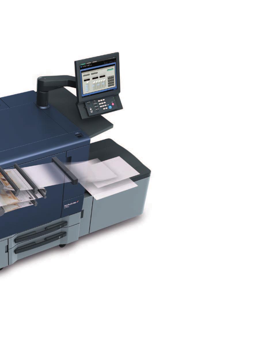 DATASHEET bizhub PRO C71hc EASE OF USE Automated real-time engine calibration Simple paper catalogue settings Easy-to-follow on-screen instructions For maximum ease of HIGH-END