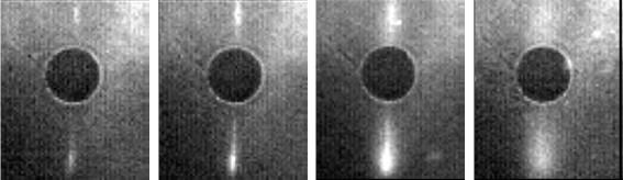 Fig.4 Thermal images of the stainless steel 4.2 organic glass plate The sample is an organic glass plate whose area is 120mm 80mm. By way of illustration, in fig.