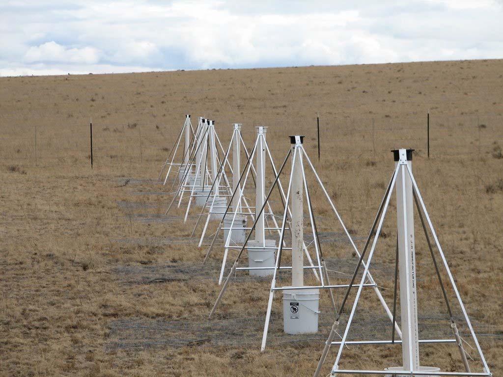 Figure 2: Single row of reconstructed and improved RTA-2 antennas.
