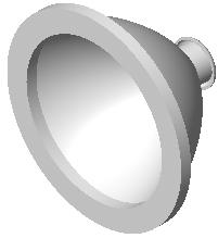 Engineering Design with SolidWorks LENS Feature Overview Create the LENS. Use the solid Revolved Base feature, Figure 4.14. Create uniform wall thickness. Create the Shell feature, Figure 4.15.
