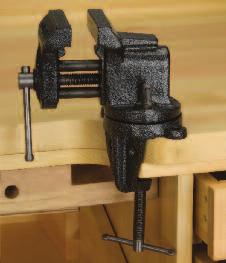 95 Swivel Bench Vise Features smooth jaws that prevent marring, rigid dual guide rods for steady, parallel closing of jaws, sturdy cast-iron body with anvil top and long-lasting enamel finish.