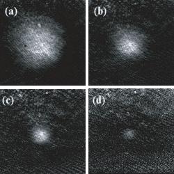 Phase-sensitive high-speed THz imaging 7 Figure 6. The spatial distribution of the electric field amplitide of (a) 0.48 THz, (b) 0.99 THz, (c) 1.50 THz and (d) 2.