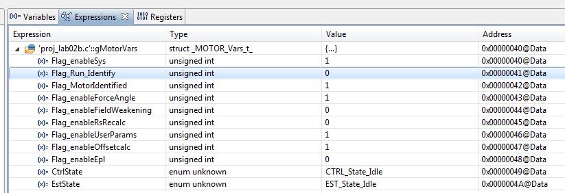 Step 8a: Set the Flag_enableSys to 1 by clicking in the value field and entering a 1. Step 8b: Set the Flag_Run_Identify to 1 by clicking in the value field and entering a 1.