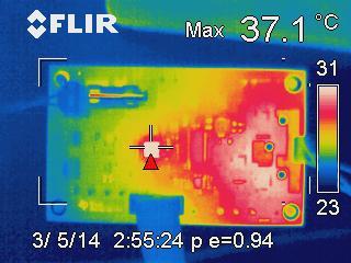 5.5 Temperature profile with load (top view) infrared camera Figure 23