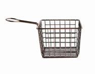 6cm) DV.5.003.00.002 Mirror Stainless Steel Rectangle Fry Basket w/handle 5 x 3.