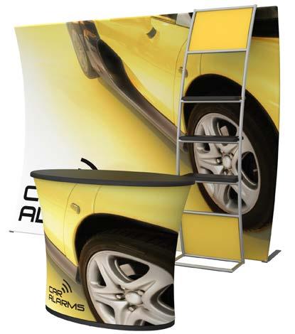 or wider booth Seamless stretch fabric graphic