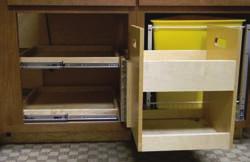 STANDARD 9 PLY BIRCH, MELAMINE BOTTOM BOX SS3-21PWL - Standard Roll Out Shelf Kit -