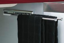 20 Two-pronged pull-out towel bar with chrome finish.