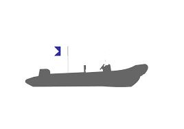 Diver down A rigid International Code A flag (white/blue). Vessel fishing or trawling Two black cones vertically, point to point.