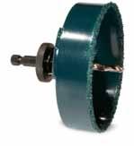 RemGrit Carbide Grit Hole Saws (Boxed) 3/16" (5 mm) thick heavy-duty backing plate eliminates drive hole elongation and the need for drive plate 1-7/16" (37 mm) depth of cut Application Information.