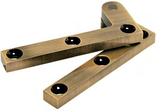 5 and 6 Pivot Hinges Shown in Dark Statuary Bronze Heavy duty door pivot hinges specifications A B C D E NO. Length Width CL Knuckle Thick. Load Nos.