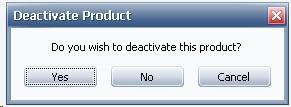 To deactivate the license on the current computer, click the Deactivate License button. A prompt box will appear to confirm that this is what you wish to do.
