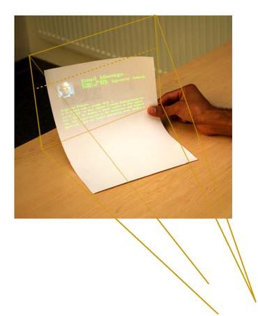 Examined Interaction Techniques Based on the findings from our field study, we have designed a set of techniques for nomadic pico projector interactions, leveraging both mobility and limited