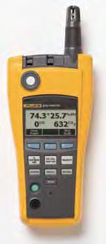 Simultaneously measures, logs and displays temperature, humidity, CO 2 and CO on a bright, backlit LCD display % of outside air calculation One-touch air flow and velocity with available probe* Dew