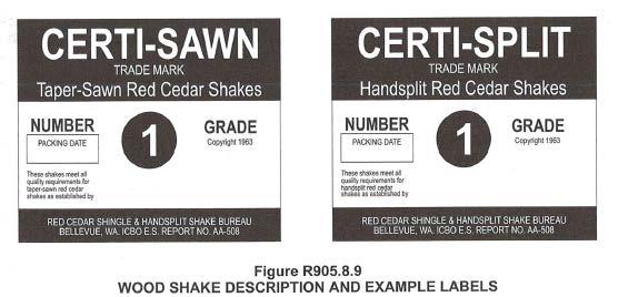 WOOD SHAKES, R905.8 Wood shakes must be installed on roof slopes of 3:12 or greater and must be installed in accordance with the manufacturer's installation instructions and the code.