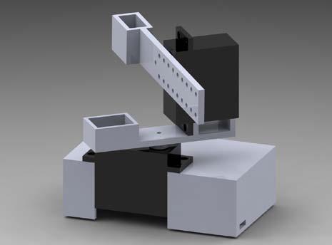 Counter weight slots were included in each linkage of the robotic arm to balance the weight of the servo or fish net.