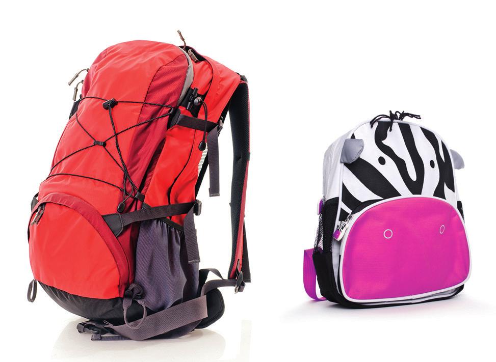 6. The backpacks shown below were designed for two different target markets.