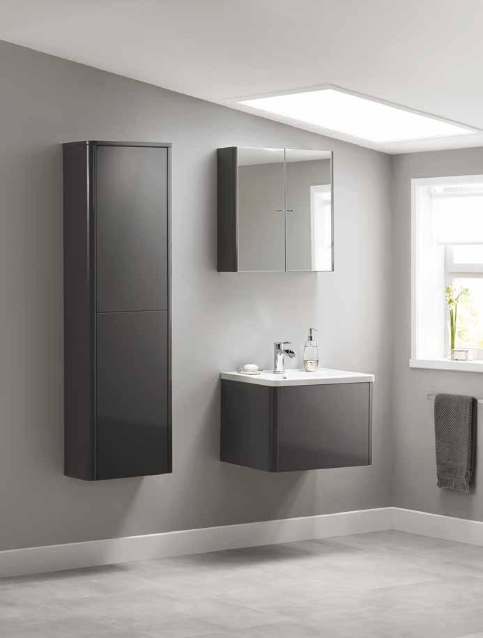 Colour Finish Code Colour Finish Code The Nara range in Graphite Gloss provides the ultimate spacious and contemporary finish.