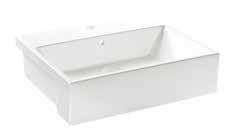 The Hudson Cloakroom Semi Recessed Basin is designed for use with the Slimline range of units.